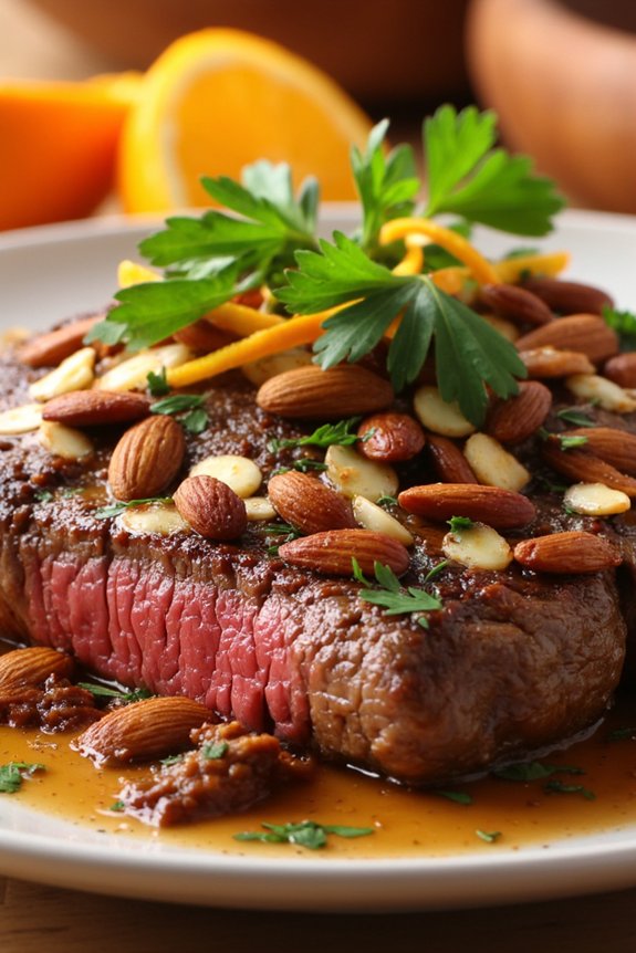 andalusian steak with oranges