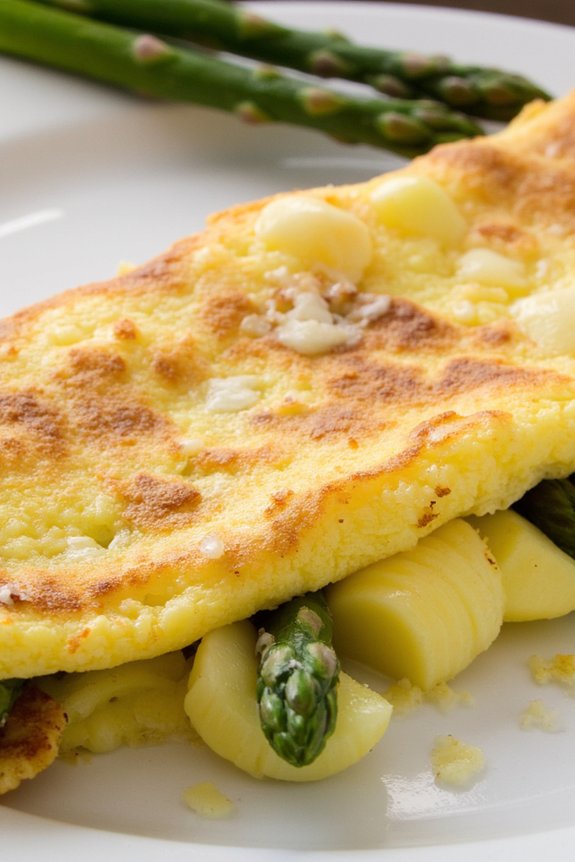 asparagus parmesan omelette delight