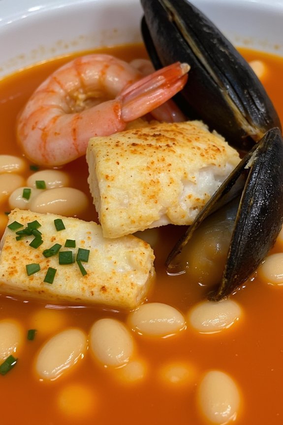 asturian seafood bean soup