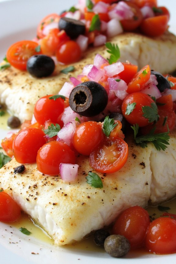 baked cod with vibrant salsa