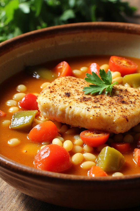 basque cod hominy stew