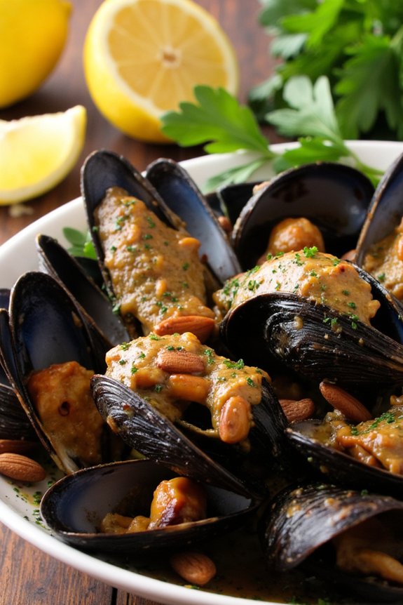 catalan mussels with picada
