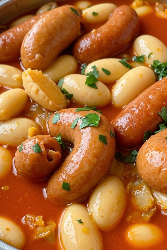 catalan sausage and beans