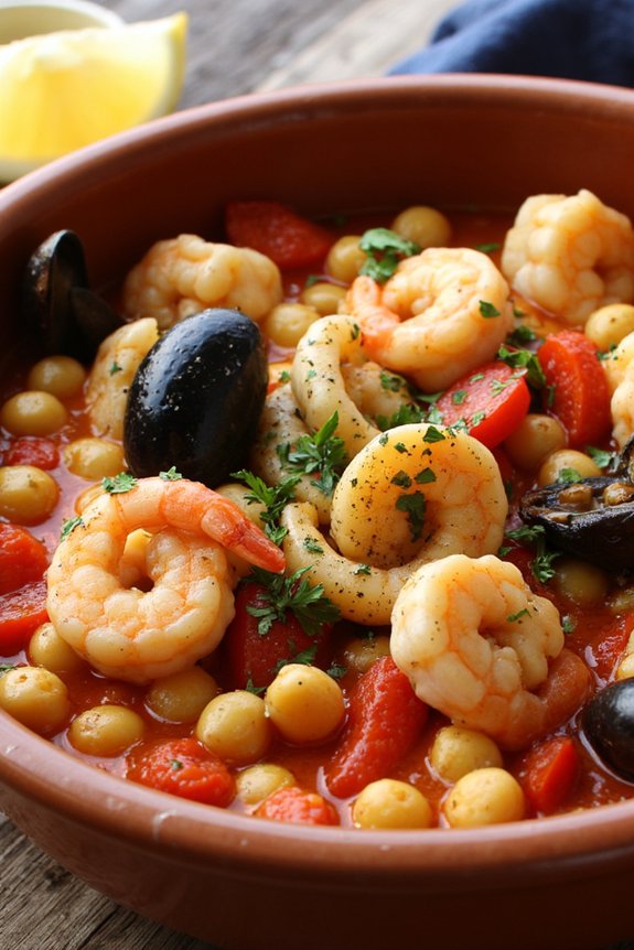 chickpea seafood fusion delight