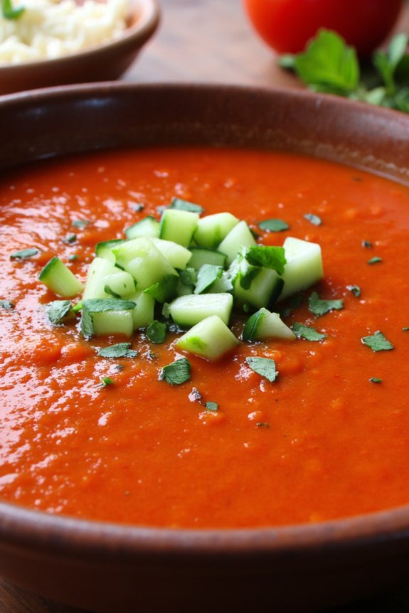 chilled traditional tomato soup