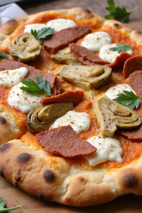 chorizo artichoke flatbread recipe