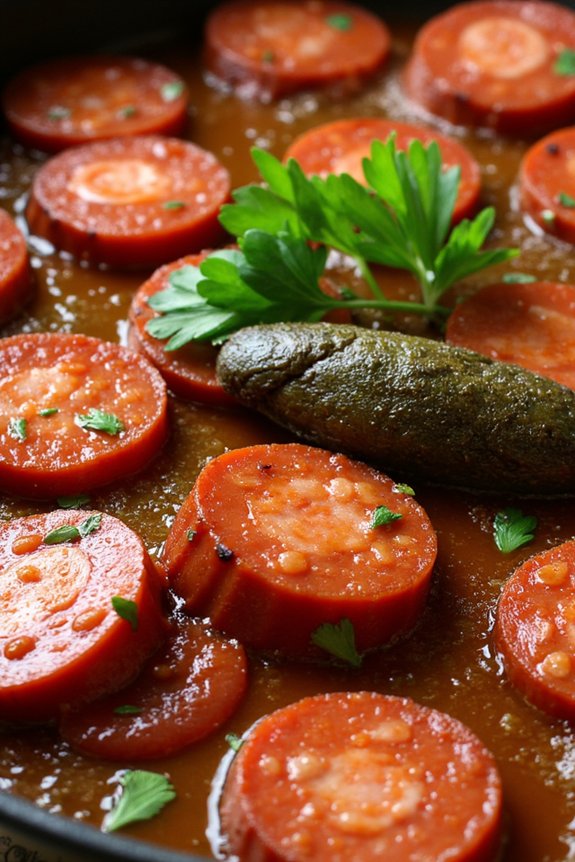 chorizo cooked in cider