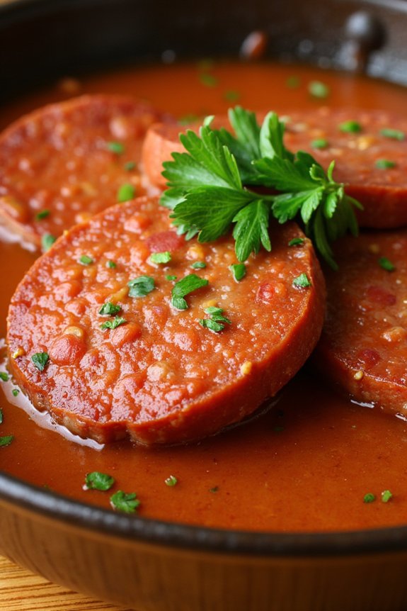 chorizo sausage cooked in cider