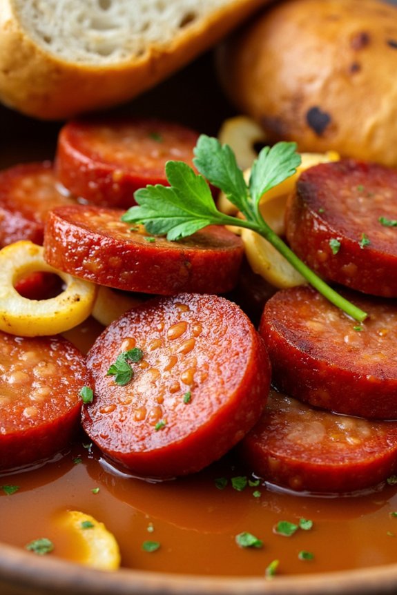 chorizo sausage in cider