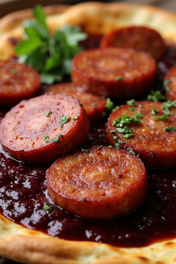 chorizo simmered in wine