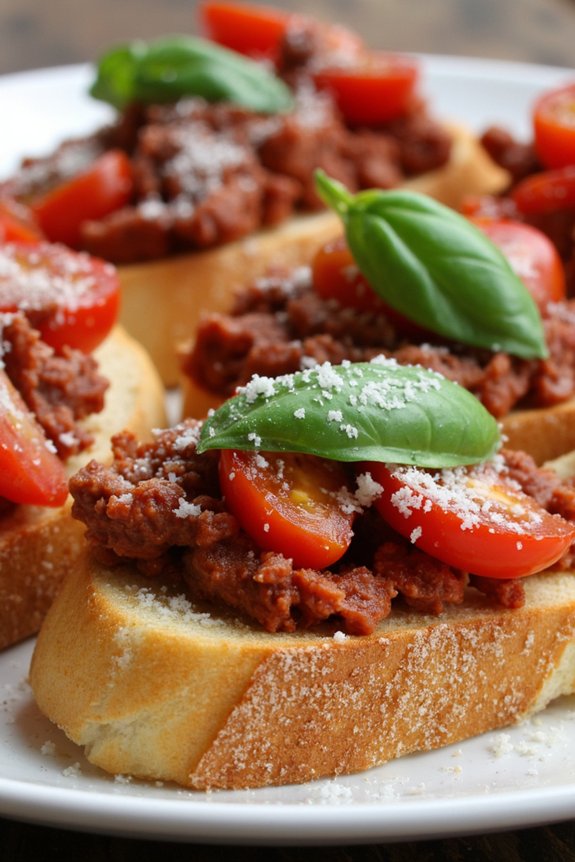 chorizo tomato bruschetta delight