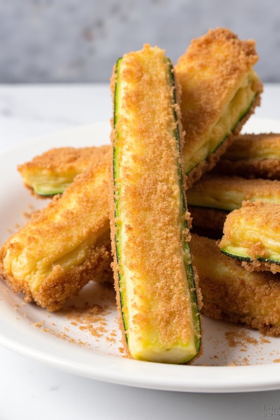 churro flavored healthy zucchini sticks