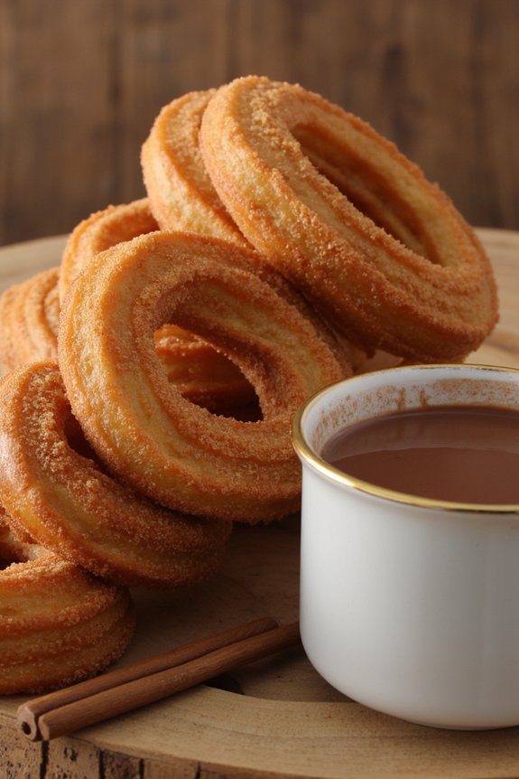 churros with thick chocolate