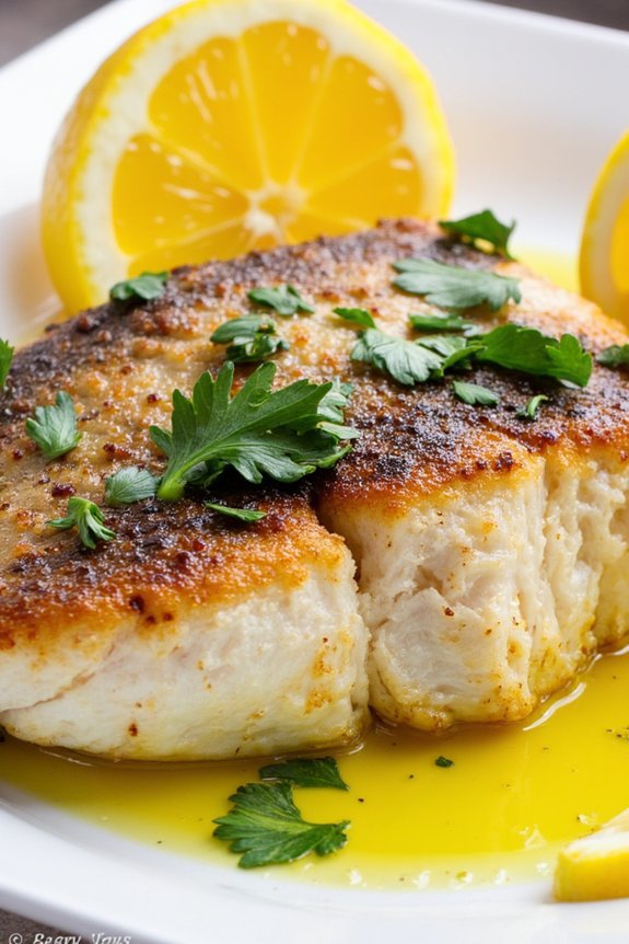 citrus infused grilled sea bass