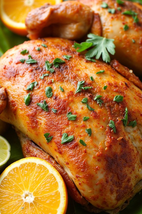 citrus saffron marinated chicken