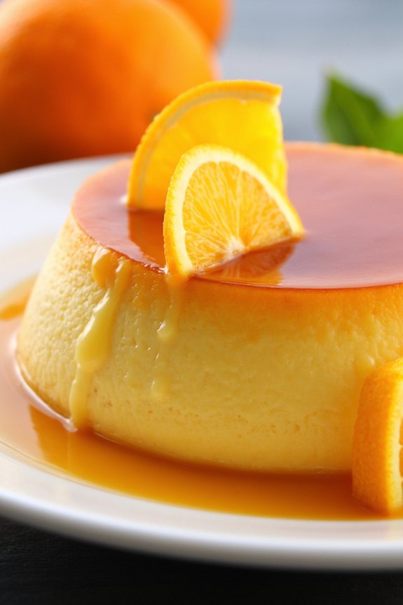 citrusy caramel custard delight