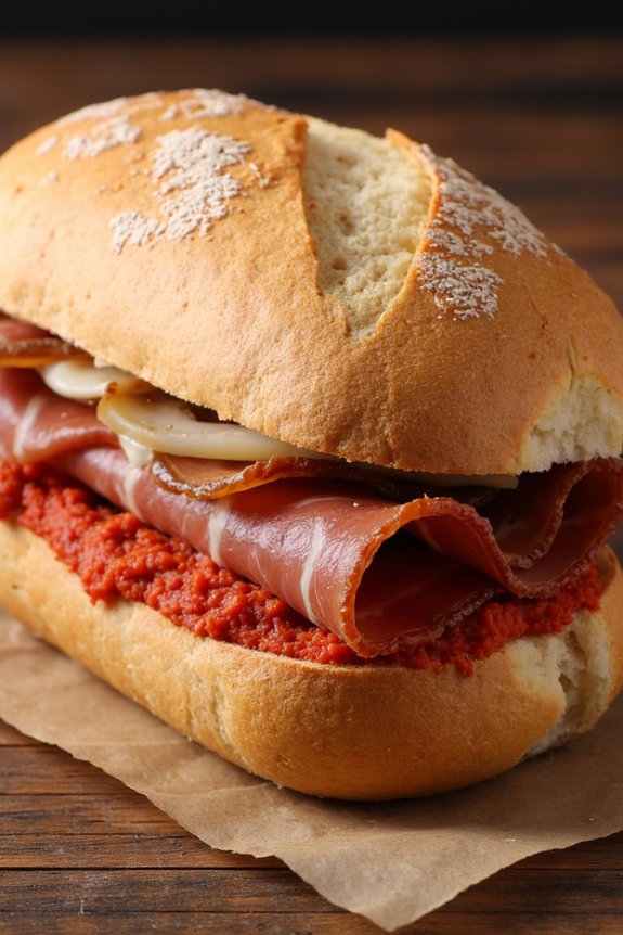 classic spanish ham sandwich