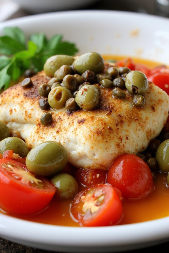 cod olives capers mediterranean
