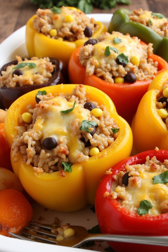 colorful stuffed bell peppers