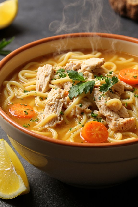 comforting chicken vermicelli soup