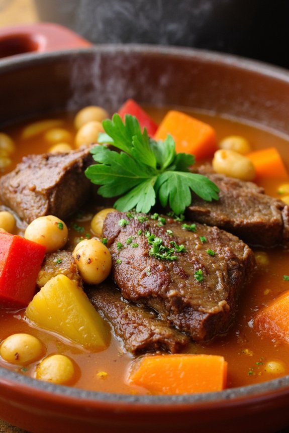 comforting lamb chickpea stew