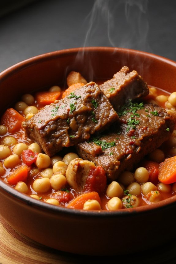 comforting oxtail chickpea stew