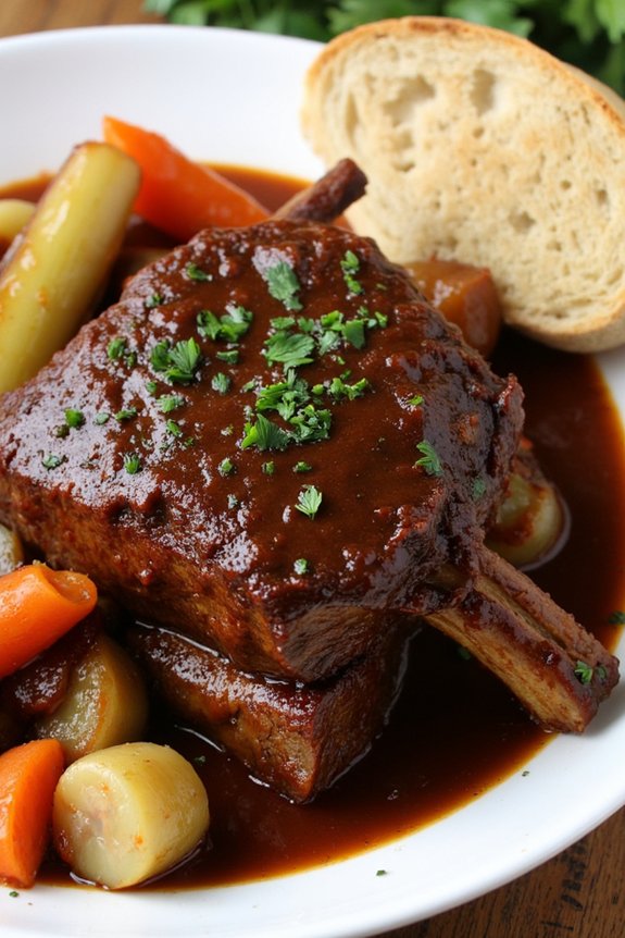 comforting rioja braised short ribs