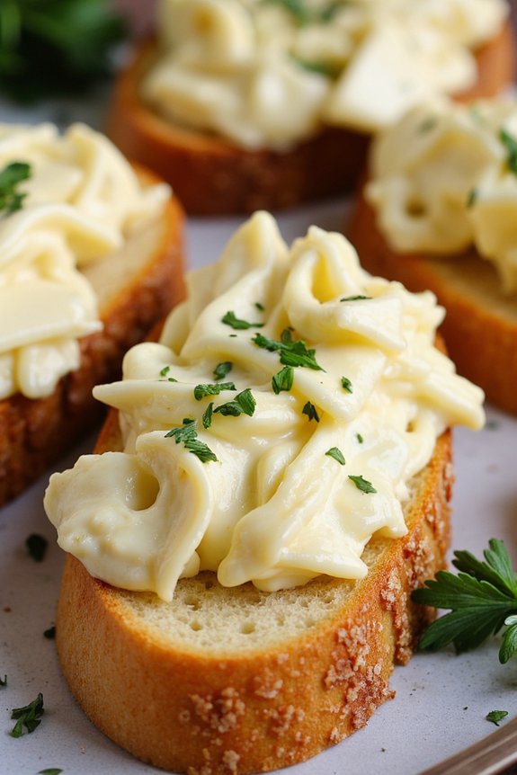 creamy artichoke manchego crostini