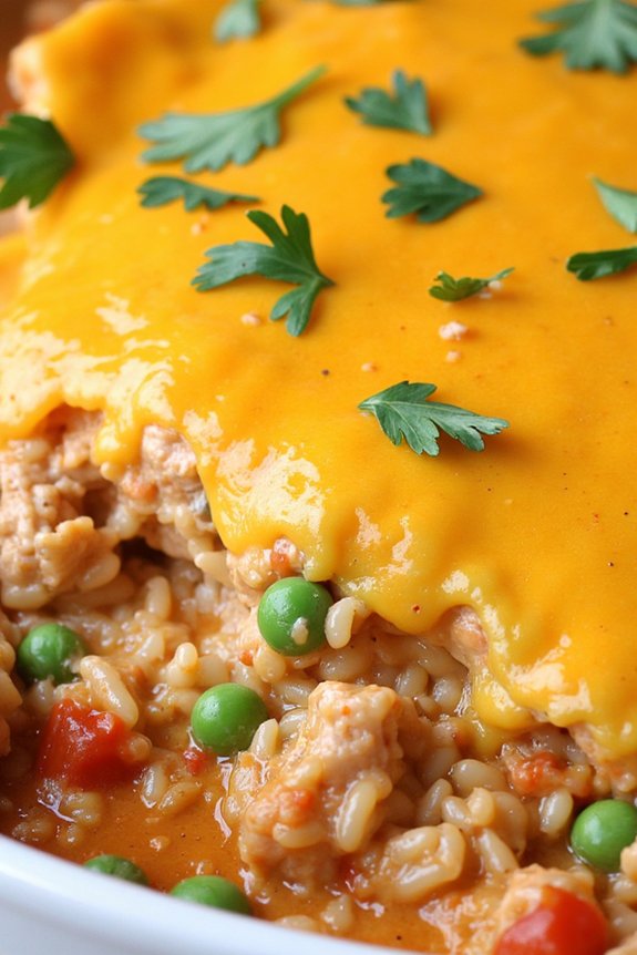 creamy chicken rice bake