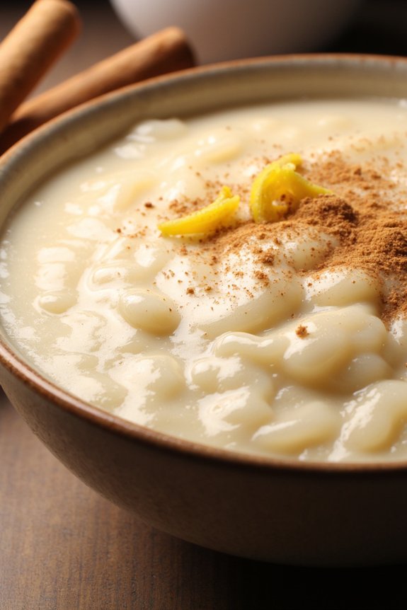 creamy cinnamon rice pudding