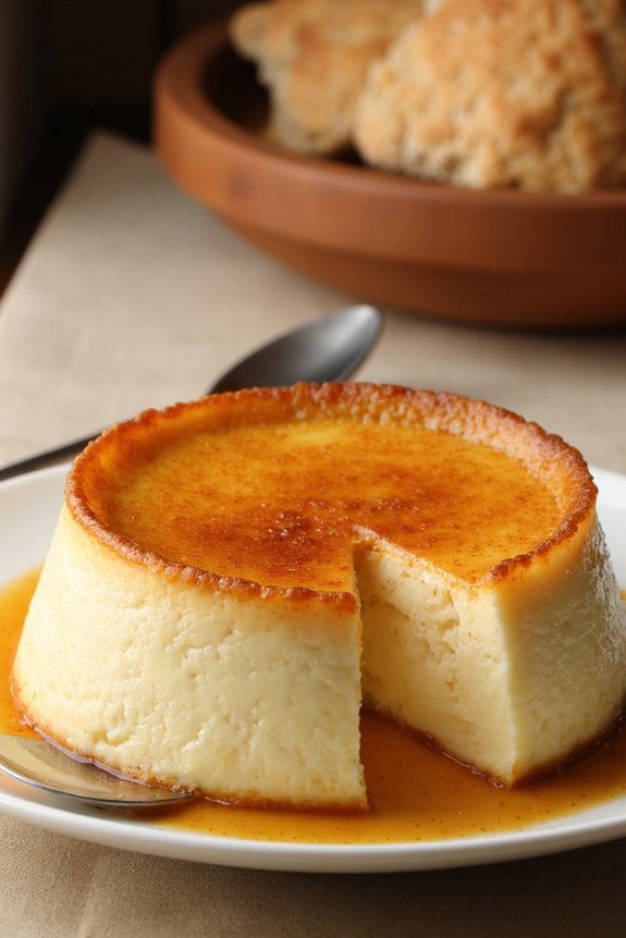 creamy custard with nutmeg