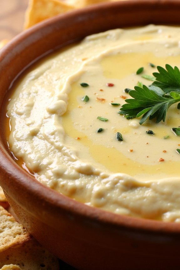 creamy garlic manchego dip