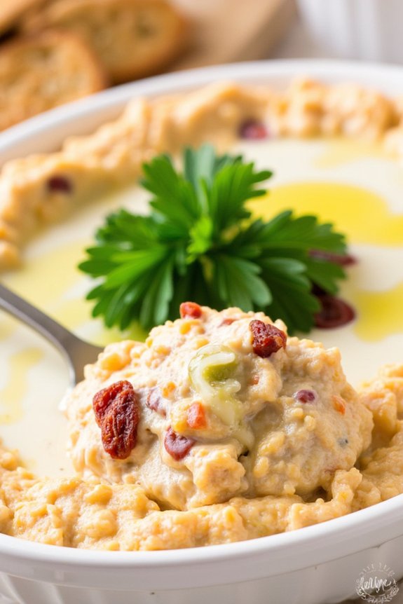 creamy mediterranean fusion dip