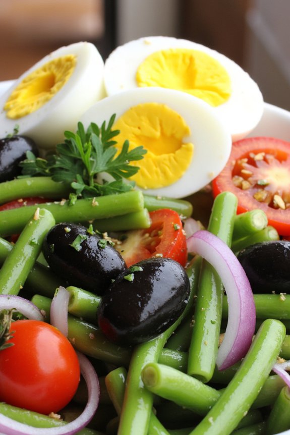 crisp and vibrant green bean salad