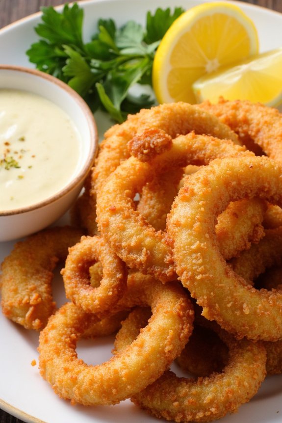 crispy calamari with garlic aioli
