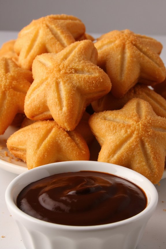 crispy churros with chocolate