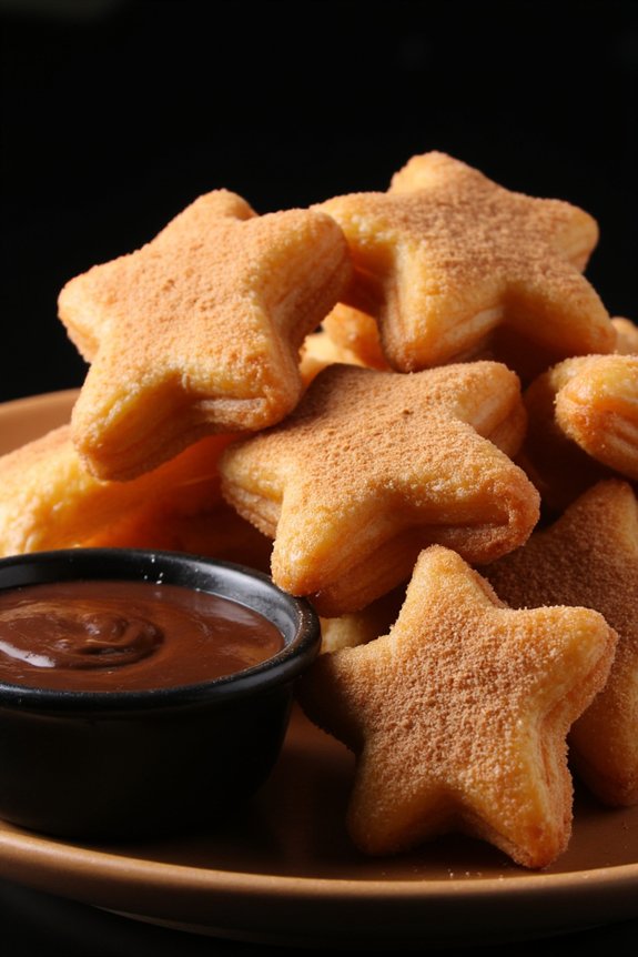 crispy churros with chocolate