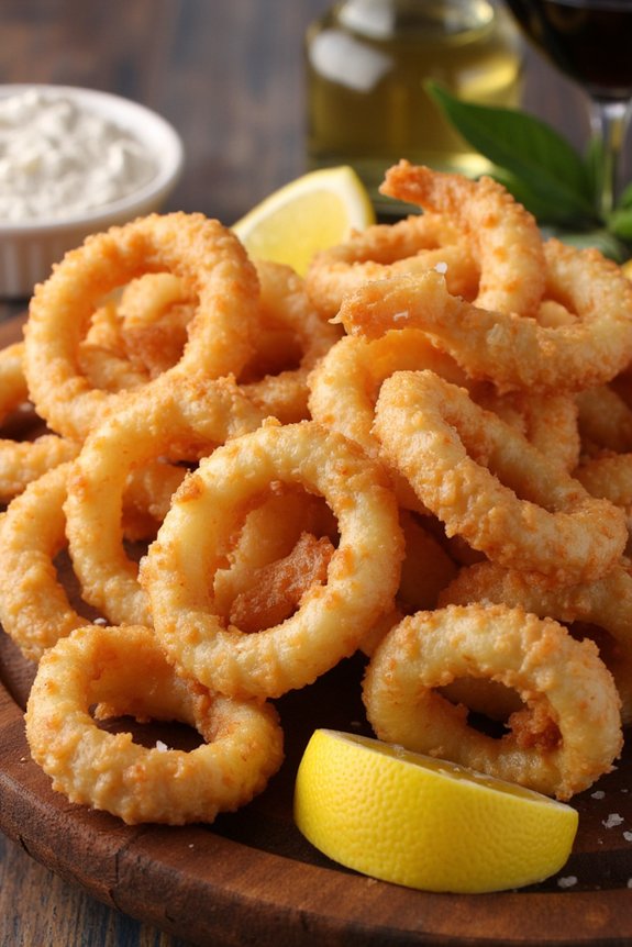 crispy fried calamari rings