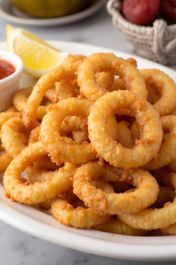 crispy fried calamari rings