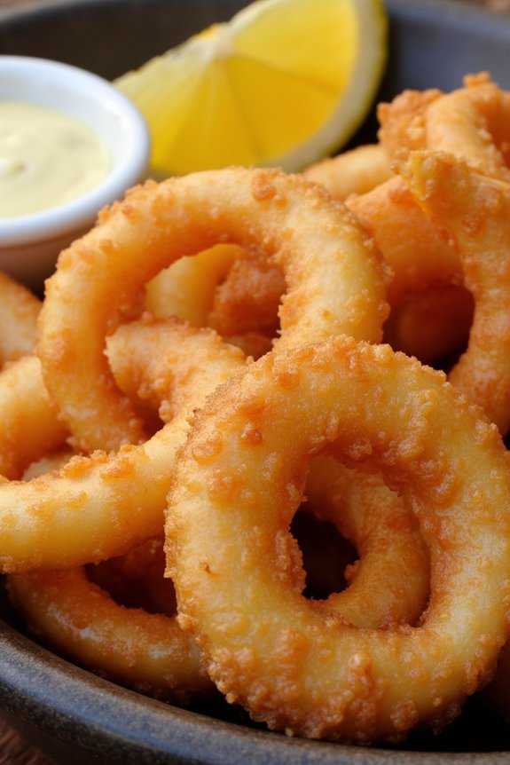 crispy fried calamari rings