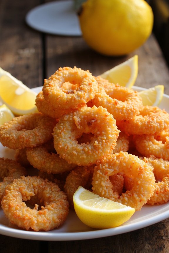 crispy fried squid rings