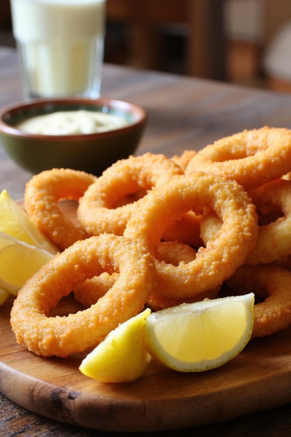 crispy fried squid rings