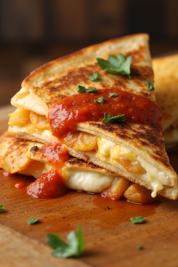 crispy potato quesadilla fusion