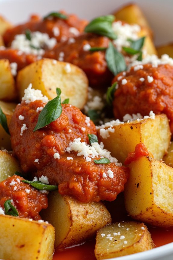 crispy potatoes with pesto