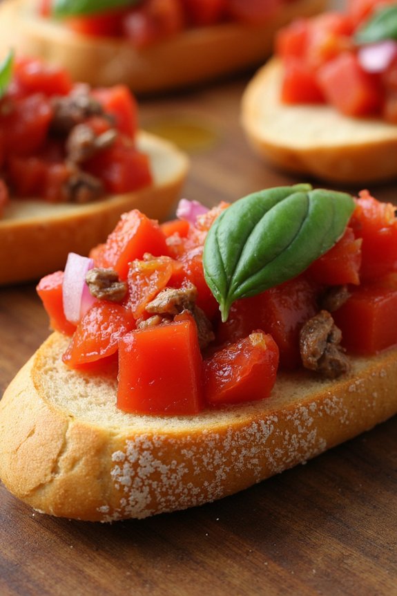 delicious anchovy tomato appetizer
