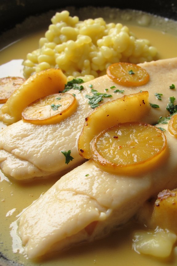 delicious cod in garlic sauce