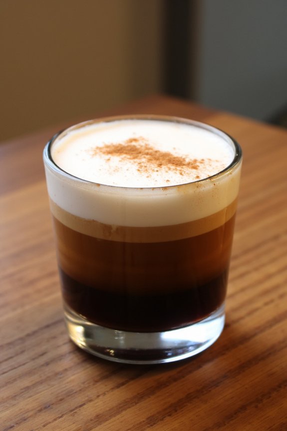 espresso and steamed milk