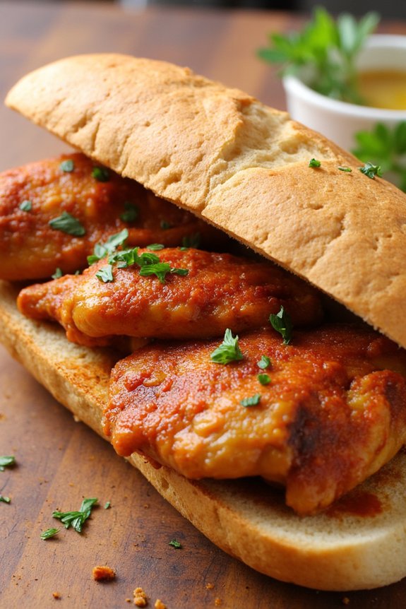 flavorful garlic chicken sandwich