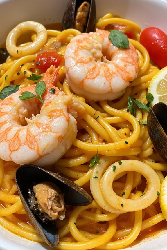 flavorful seafood noodle dish