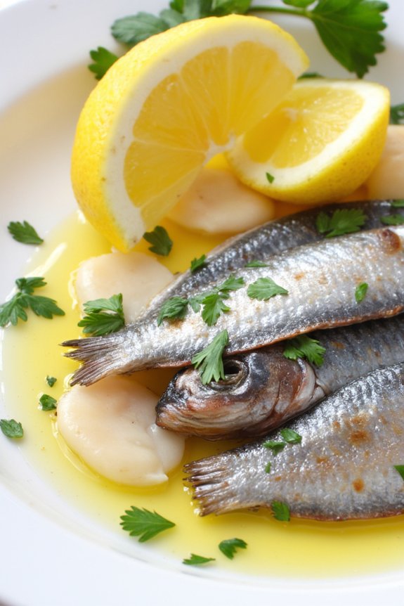 fresh marinated anchovy appetizer